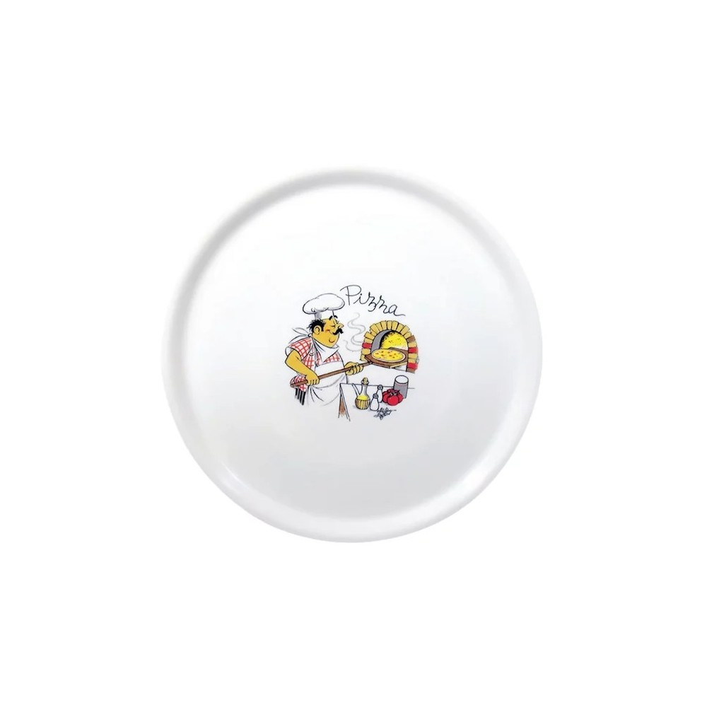 Assiettes à pizza - Saturnia décor Chef - Lot de 6 - Ø 310 mm Assiettes à pizza - Saturnia décor Chef - Lot de 6 - Ø 310 mm