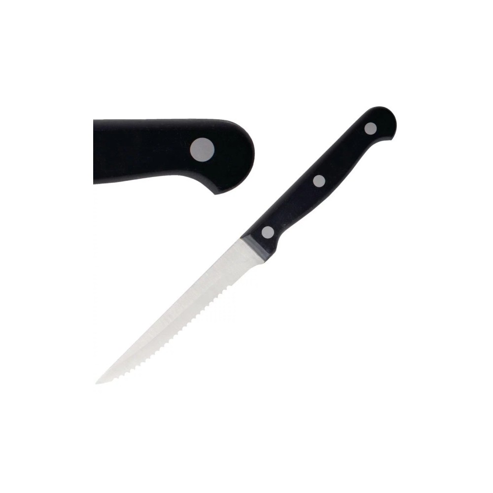 Couteau à pizza / viande - 215 mm - Lot de 12 - Noir Couteau à pizza / viande - 215 mm - Lot de 12 - Noir