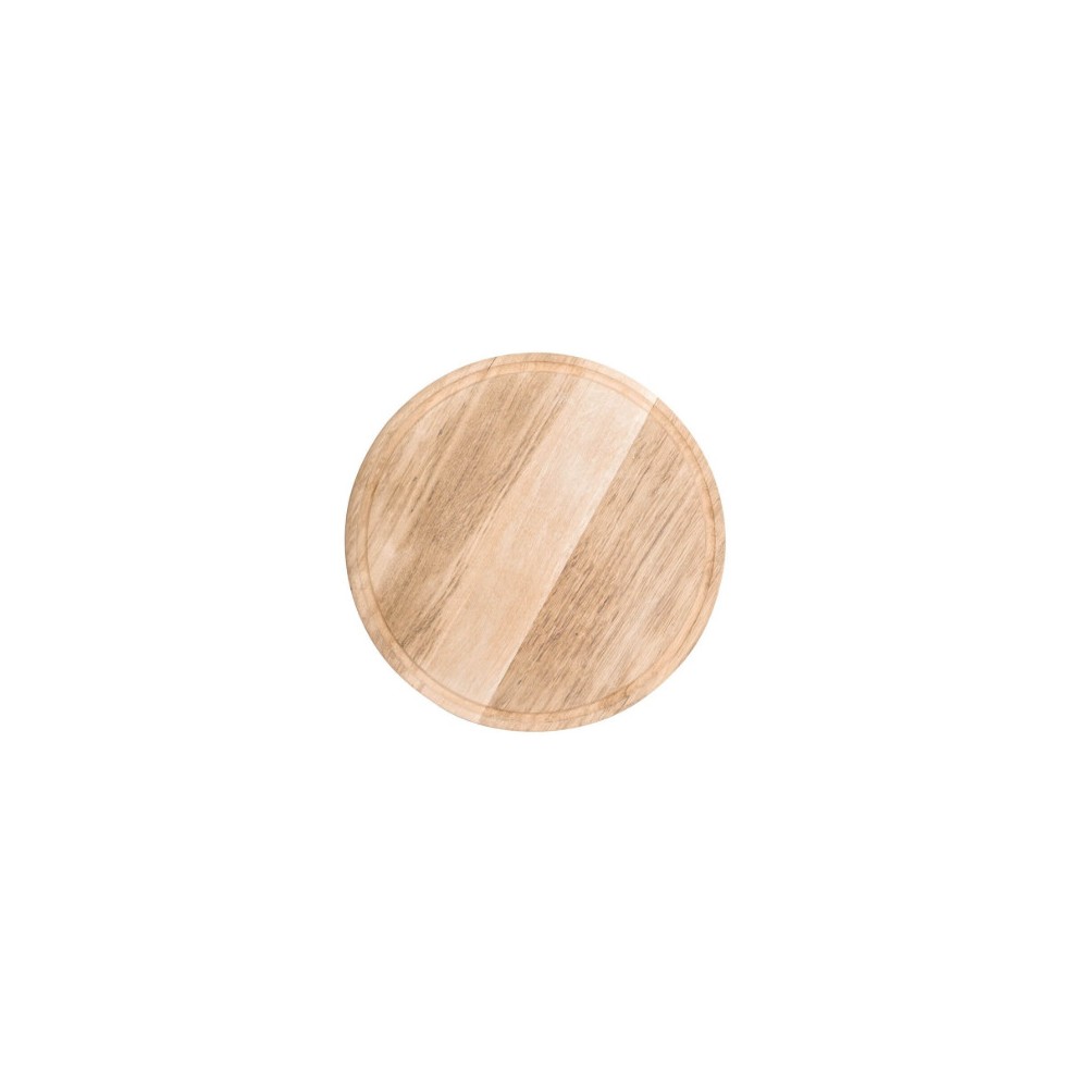 Assiette / Planche à pizza avec rainure à jus - Ø 260 mm - Bois Assiette / Planche à pizza avec rainure à jus - Ø 260 mm - Bois