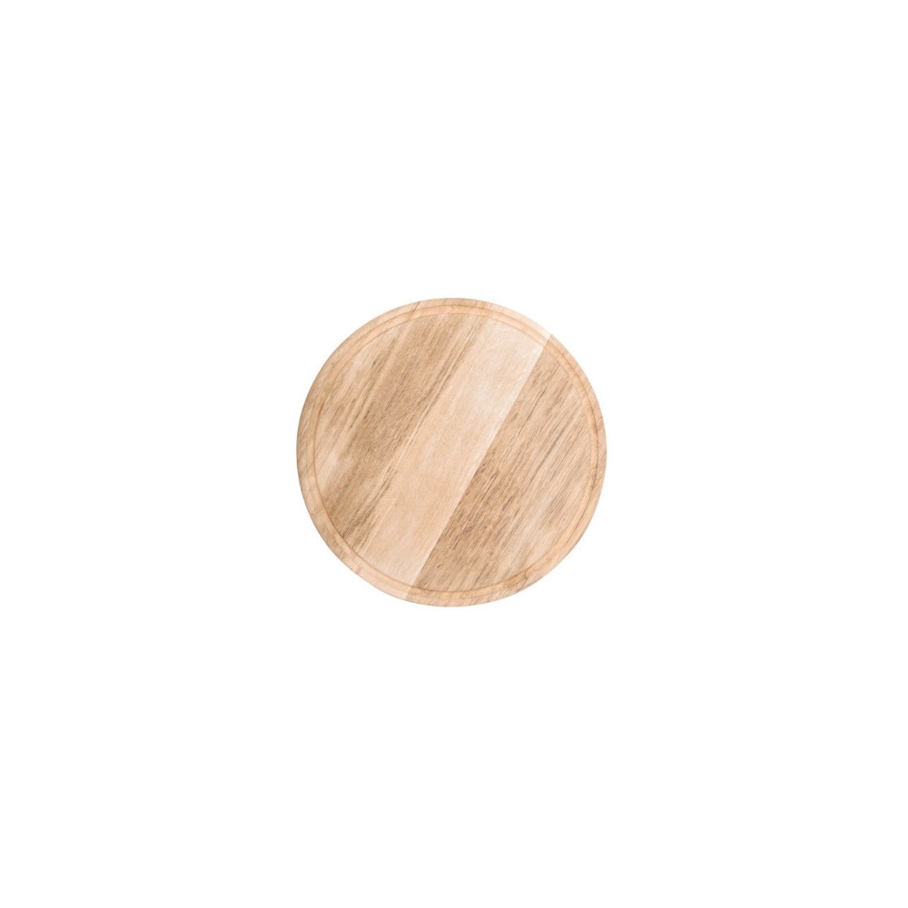 Assiette / Planche à pizza avec rainure à jus - Ø 300 mm - Bois Assiette / Planche à pizza avec rainure à jus - Ø 300 mm - Bois
