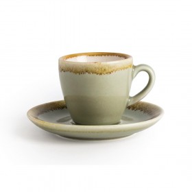 Tasse expresso - 85 ml - Couleur mousse / vert clair - Olympia Kiln - Lot de 6