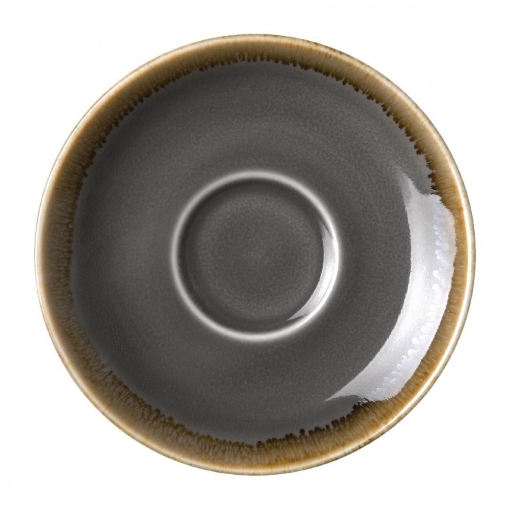 Soucoupes pour tasse à expresso - Couleur grise - Pour HC388 - Olympia Kiln - Lot de 6 Soucoupes pour tasse à expresso - Couleur grise - Pour HC388 - Olympia Kiln - Lot de 6