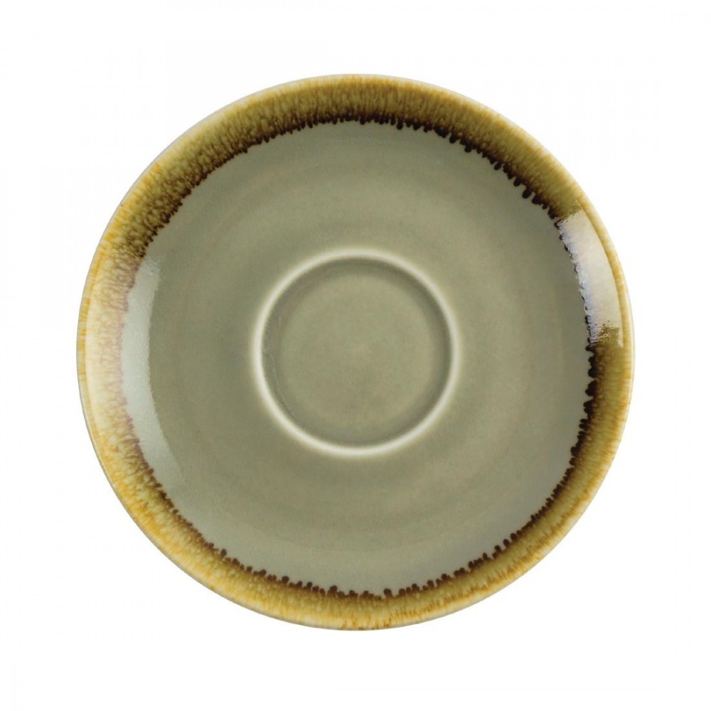 Soucoupes pour tasse - Couleur mousse / vert clair - 140 mm - Pour GP478 - Olympia Kiln - Lot de 6 Soucoupes pour tasse - Couleur mousse / vert clair - 140 mm - Pour GP478 - Olympia Kiln - Lot de 6