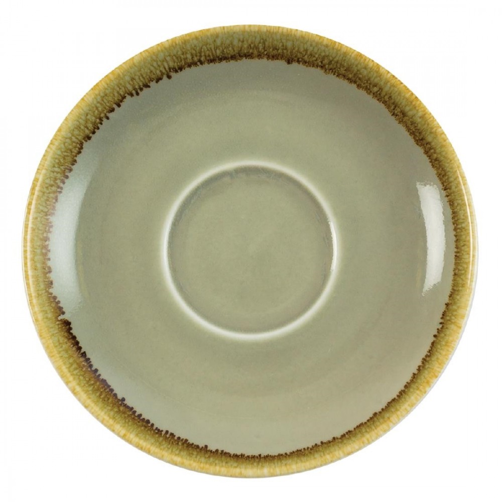 Soucoupes pour tasse - Couleur mousse / vert clair - 160 mm - Pour GP480 + GP482 - Olympia Kiln - Lot de 6