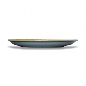 Assiettes rondes & plates - 230 mm - Couleur océan - Kiln Olympia - Lot de 6