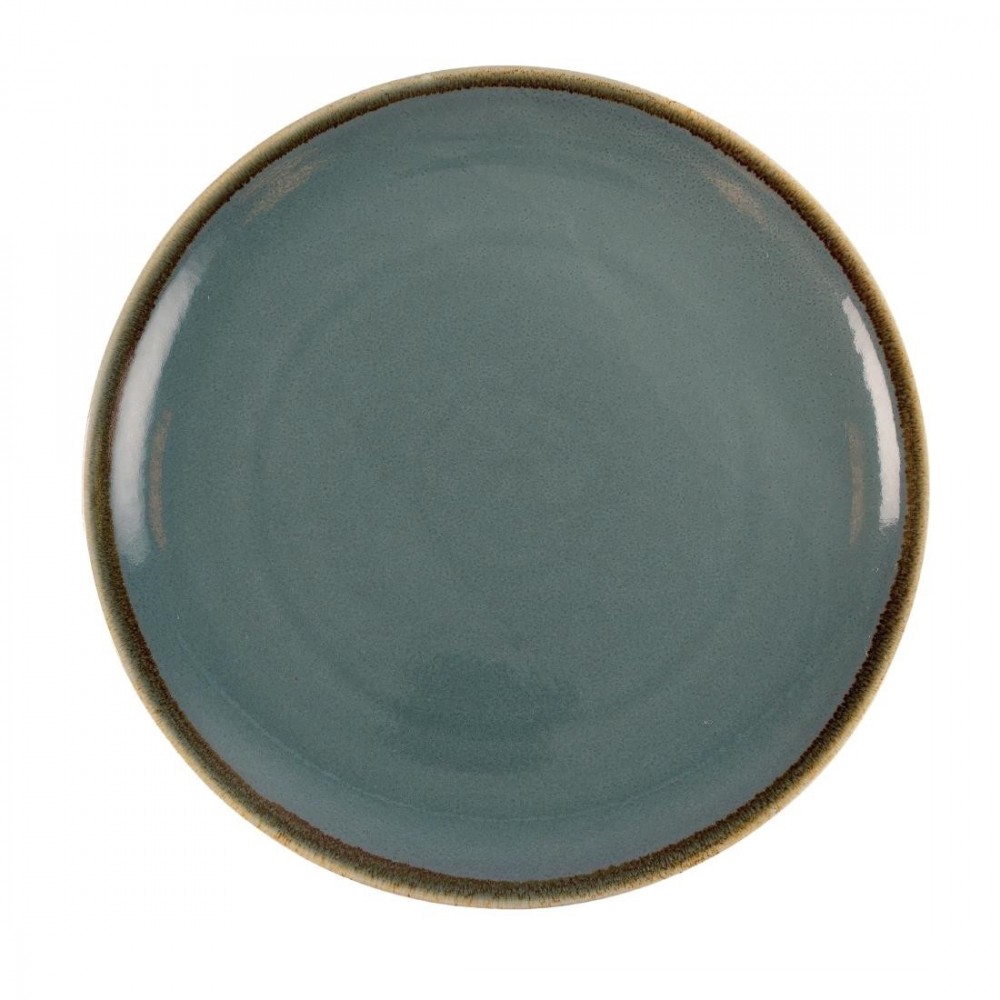 Assiettes rondes & plates - 280 mm - Couleur océan - Kiln Olympia - Lot de 4 Assiettes rondes & plates - 280 mm - Couleur océan - Kiln Olympia - Lot de 4