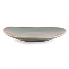 Assiettes triangulaire - 230 mm - Couleur océan - Kiln Olympia - Lot de 6