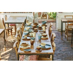 Assiettes triangulaire - 230 mm - Couleur sable / beige - Kiln Olympia - Lot de 6