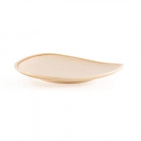 Assiettes triangulaire - 165 mm - Couleur sable / beige - Kiln Olympia - Lot de 6