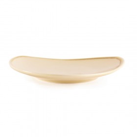 Assiettes triangulaire - 230 mm - Couleur sable / beige - Kiln Olympia - Lot de 6
