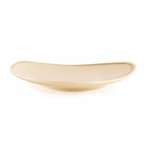 Assiettes triangulaire - 230 mm - Couleur sable / beige - Kiln Olympia - Lot de 6