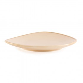 Assiettes triangulaire - 280 mm - Couleur sable / beige - Kiln Olympia - Lot de 4
