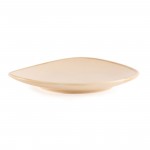 Assiettes triangulaire - 280 mm - Couleur sable / beige - Kiln Olympia - Lot de 4