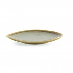 Assiettes triangulaire - 165 mm - Couleur mousse / vert clair - Kiln Olympia - Lot de 6