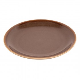 Assiettes rondes & plates - 230 mm - Couleur écorce - Kiln Olympia - Lot de 6