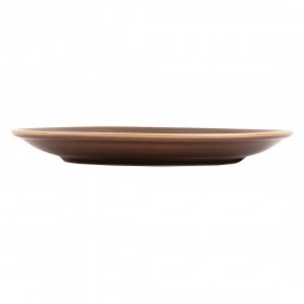 Assiettes rondes & plates - 230 mm - Couleur écorce - Kiln Olympia - Lot de 6