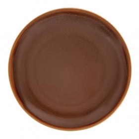 Assiettes rondes & plates - 230 mm - Couleur écorce - Kiln Olympia - Lot de 6