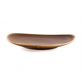 Assiettes triangulaire - 165 mm - Couleur écorce - Kiln Olympia - Lot de 6