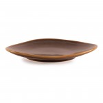 Assiettes triangulaire - 280 mm - Couleur écorce - Kiln Olympia - Lot de 4
