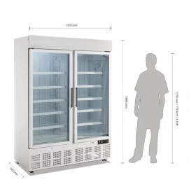Armoire réfrigérée vitrée négative - 920 L. - Paiement 4X - Garantie 2 ans - Classe N