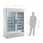 Armoire réfrigérée vitrée négative - 920 L. - Paiement 4X - Garantie 2 ans - Classe N