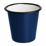 Pot à sauce - Acier émaillé - 114 ml - Couleur bleu et noir - Olympia Enamel - Lot de 6