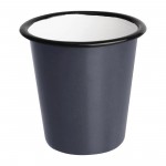Gobelets  - Acier émaillé - 310 ml - Couleur gris et noir - Olympia Enamel - Lot de 6