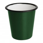 Gobelets  - Acier émaillé - 310 ml - Couleur vert et noir - Olympia Enamel - Lot de 6