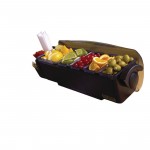 Boîte à compartiments - 5 x 550 ml - Dôme - Préparation boissons - Bar - San Jamar