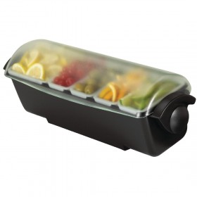 Boîte à compartiments - 5 x 550 ml - Dôme - Préparation boissons - Bar - San Jamar