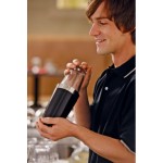Shaker à cocktail - 750 ml - 2 timbales - Noir avec bande argenté - Palm Beach