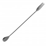 Cuillère à cocktails - Avec trident - Parisien - Gris Titane - 300 (L) mm