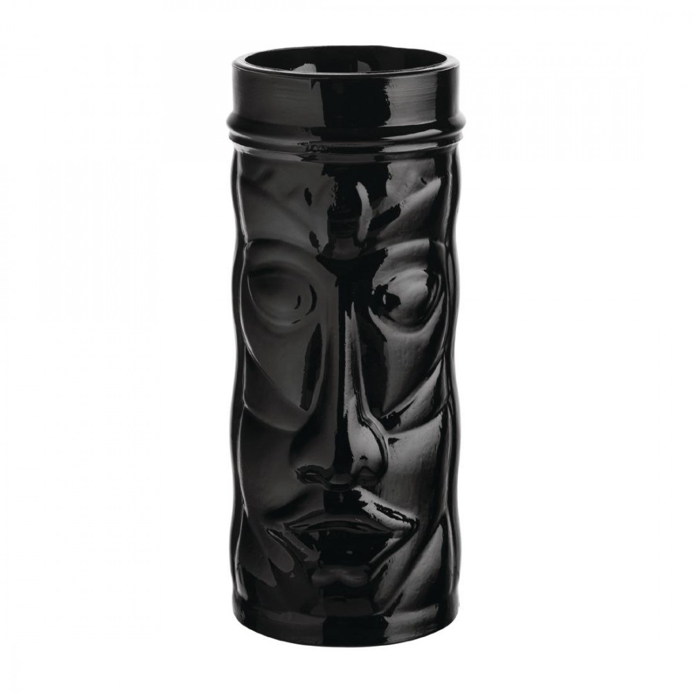 Chope - 450 ml - Noir opaque - Utopia Tahiti Tiki - Lot de 6 Chope - 450 ml - Noir opaque - Utopia Tahiti Tiki - Lot de 6