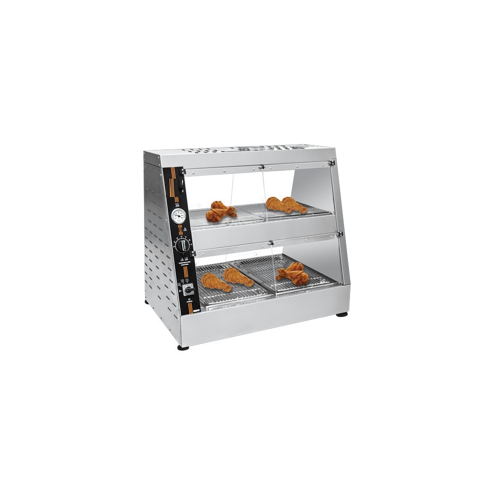 Vitrine chauffante poulet 1155 mm+ récipient à eau 2 étages Vitrine chauffante poulet 1155 mm+ récipient à eau 2 étages