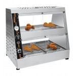  Vitrine chauffante poulet 1155 mm+ récipient  à eau 2 étages