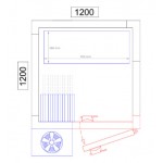 Chambre froide positive - 1200 x 1500 x 2010 - 2.6 m³ - Classe T