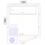 Chambre froide positive avec Panneaux + monobloc+ rayonnage