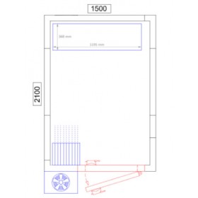 Chambre froide positive - 1500 x 2100 x 2010 - 4.8 m³ - Classe T