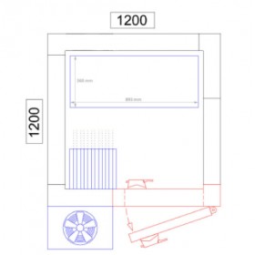 Chambre froide négative - 1200 x 1200 x 2010 - 1.6 m³ - Classe T