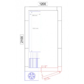 Chambre froide négative - 1200 x 2100 x 2010 - 3.2 m³ - Classe T