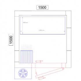 Chambre froide négative - 1500 x 1500 x 2010 - 2.8 m³ - Classe T