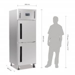 Armoire réfrigérée positive - Paiement 4X - 600 L. - 2 portillons GN 2/1 - Garantie 2 ans - Classe N