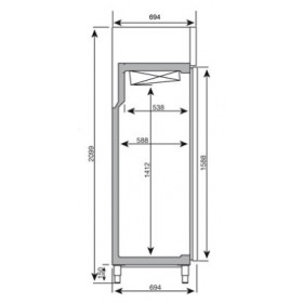 Armoire réfrigérée négative - 325 L - Classe N