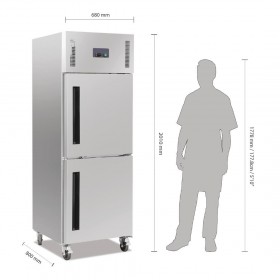 Armoire réfrigérée négative - Paiement 4X - 600 L. - 2 portillons GN 2/1 - Garantie 2 ans - Classe N