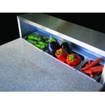 Meuble pizza - ECO - 390 L. - 8 x GN 1/6 - Sur roulettes - Paiement 4X - Classe N