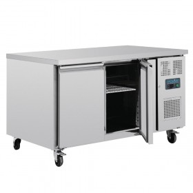 Table réfrigérée - 385 L - 400 x 600 - 2 compatiments / 4 portes - Classe N