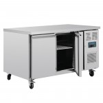 Table réfrigérée - 385 L - 400 x 600 - 2 compatiments / 4 portes - Classe N