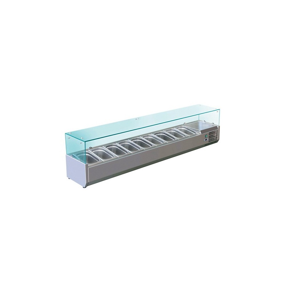 Saladette- Paiement 4X- ECO 9 BACS GN 1/3 PROF. 395MM L2000MM Saladette- Paiement 4X- ECO 9 BACS GN 1/3 PROF. 395MM L2000MM