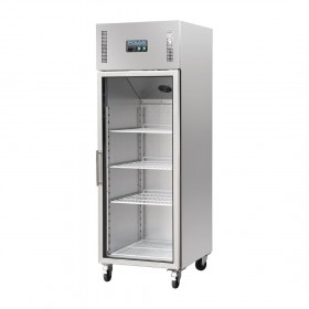 Armoire réfrigérée vitrée positive - GN 2/1 - Paiement 4X - Inox - Garantie 2 ans - 600 L - Classe N
