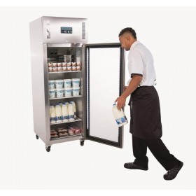 Armoire réfrigérée vitrée positive - GN 2/1 - Paiement 4X - Inox - Garantie 2 ans - 600 L - Classe N